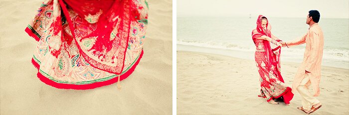 Indian beach wedding indianwedding 011 Bhavani + Suriyan San Francisco Indian Engagement