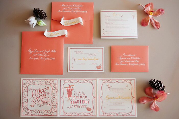 Pink paper goods by Napa wedding photographer, Tinywater Photography napa wedding photographer 002 Storybook Love: Napa Wedding Photographer