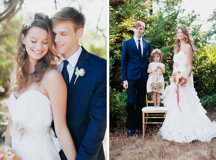 Bride, groom, and flower girl by Napa wedding photographer, Tinywater Photography napa wedding photographer 006 Storybook Love: Napa Wedding Photographer